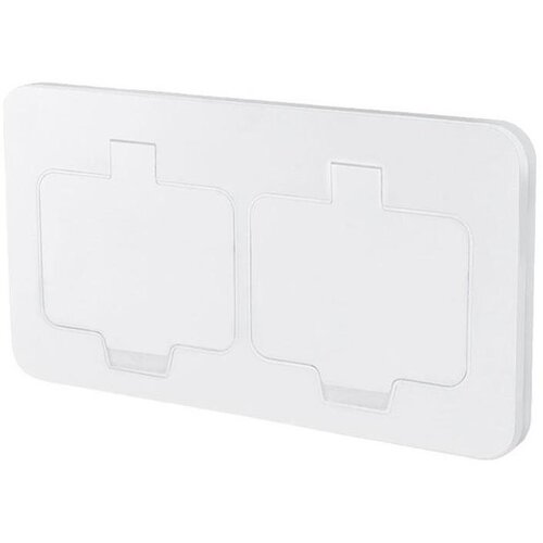 Solight 5B323W - Spoljna ugradna podna dvostruka utičnica IP55, bela, pravougaona Slike