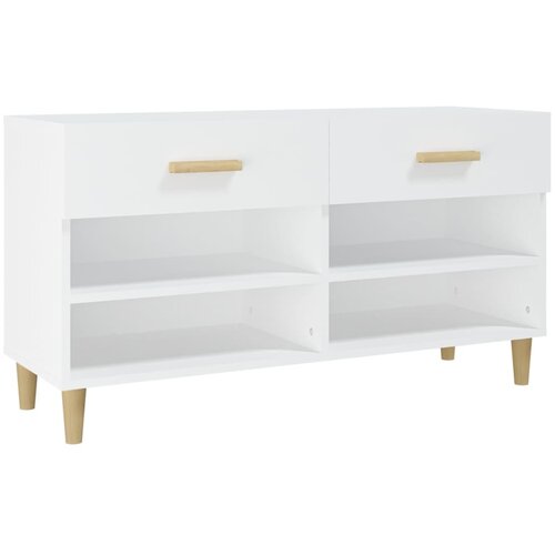 Maison Chic Omarica za obutev - Kopa za čevlje bela 102x35x55 cm inženirski les, (21776235) Slike