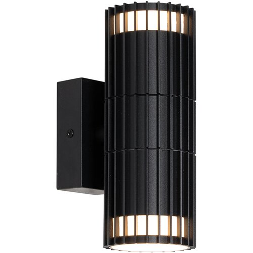 QAZQA Design buiten wandlamp zwart 2-lichts IP44 - Boris Slike