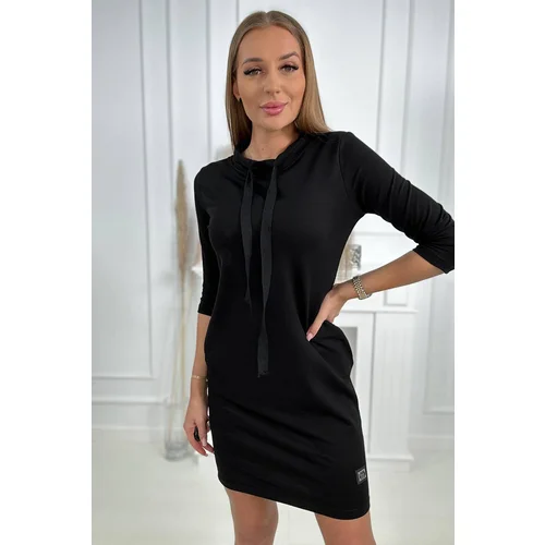 Kesi Black dress with a tie at the neck