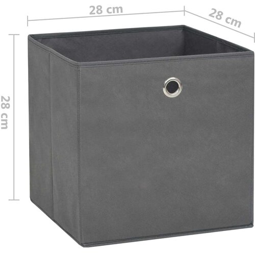 VidaXL Kutije za pohranu od netkane tkanine 4 kom 28x28x28 cm sive Slike