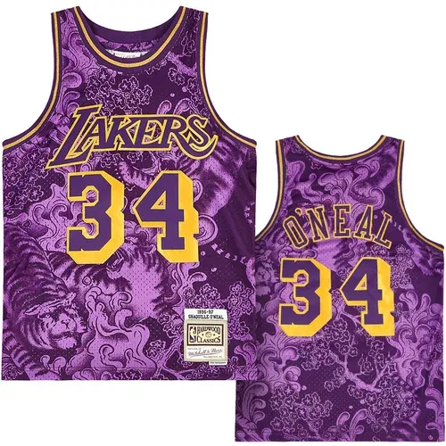 Mitchell And Ness Shaquille O'Neal 34 Los Angeles Lakers 1996-97 Asian Heritage CNY 4.0 Swingman dres