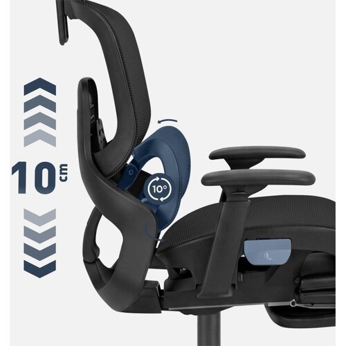  Ergonomska stolica s osloncem za noge Expert 9.3 crna Slike