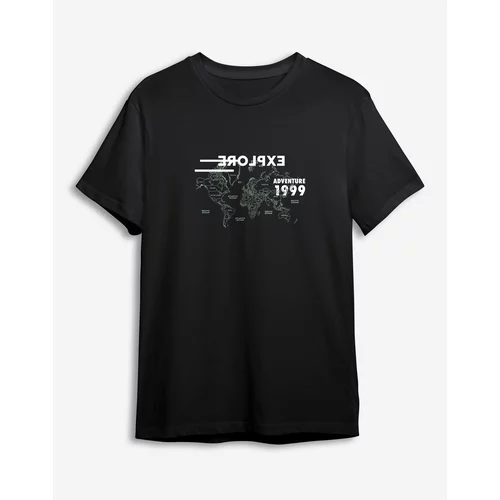 Trendyol Black Back Text Printed Regular/Normal Cut T-shirt