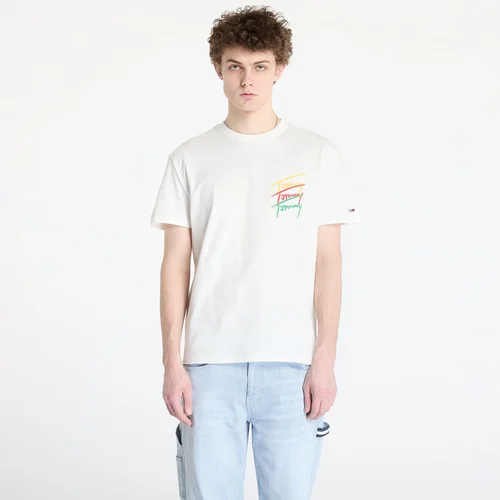 Tommy Hilfiger Majica žuta / zelena / ciglasto crvena / bijela