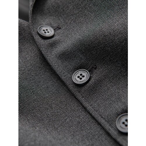 Ombre Men's suit vest with collar - graphite Cene