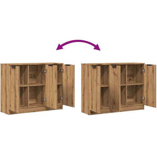 VidaXL Komoda Artisan hrast 90,5x30x70 cm izrađeno drvo Slike