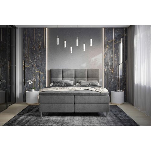 Esposa POSTELJA Z VZMETNICO 140 cm x 200 cm , tekstil barve grafita Slike