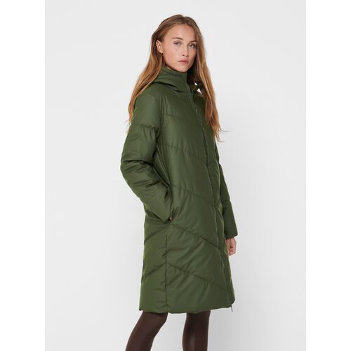 JDY Green winter stitch coat Jacqueline de Yong Slike