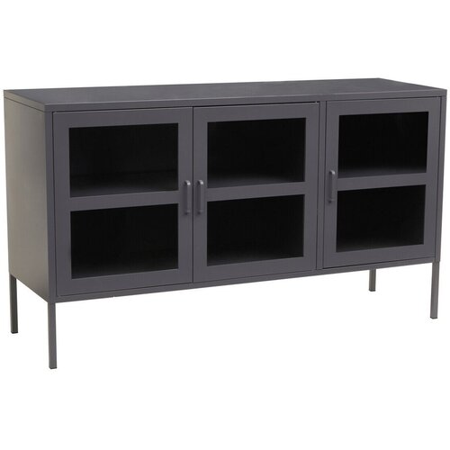 Premier Housewares Siva jeklena vitrina 140x80x45 cm Acier &amp;ndash; Slike