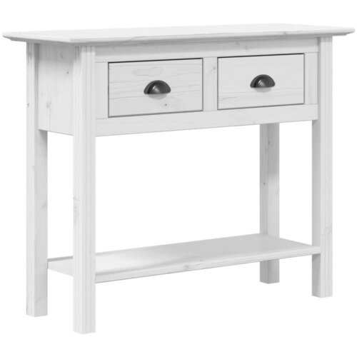 Maison Chic konzolna miza - miza ob steni BODO bela 91x35x74 cm trdna borovina, (21786024) Slike