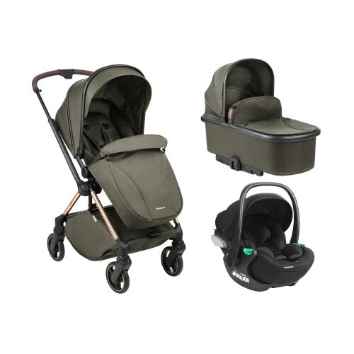 Kikka Boo Kolica Lanah 3in1 premium set sa autosedištem I-Trail I-size i tvrdom korpom Army Green ( KKB21148 PRSET ) Cene