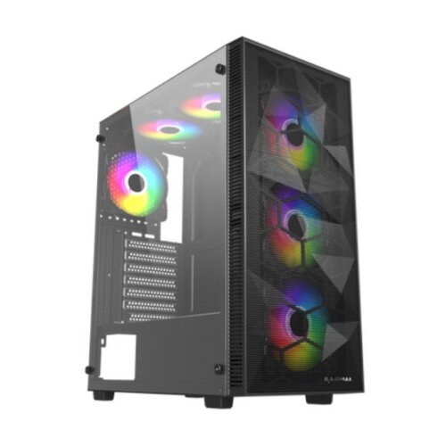 Raidmax kućište talos argb window/black, 4x 120mm/650W Cene