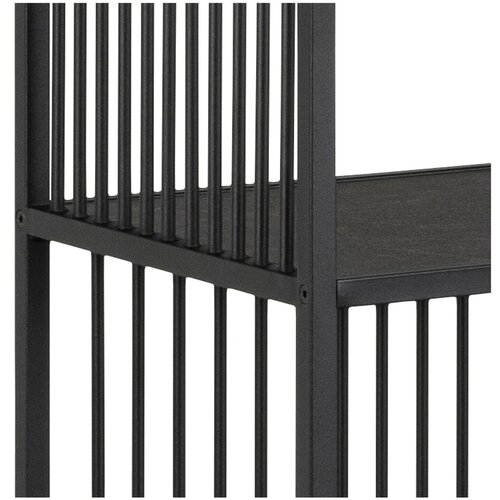 Actona Črn regal v kamnitem dekorju 85x185 cm Strington &amp;ndash; Slike