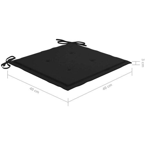  Sklopive vrtne stolice s jastucima 6 kom od masivne tikovine Slike