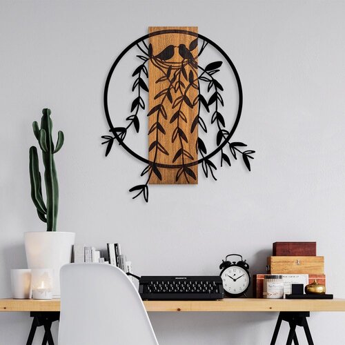 Wallity Zidna dekoracija Ptičje gnijezdo - 1,56 x 56 cm, Smeđa Cene