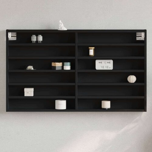 vidaXL Vitrina crna 100x8,5x58 cm konstruirano drvo Cijene