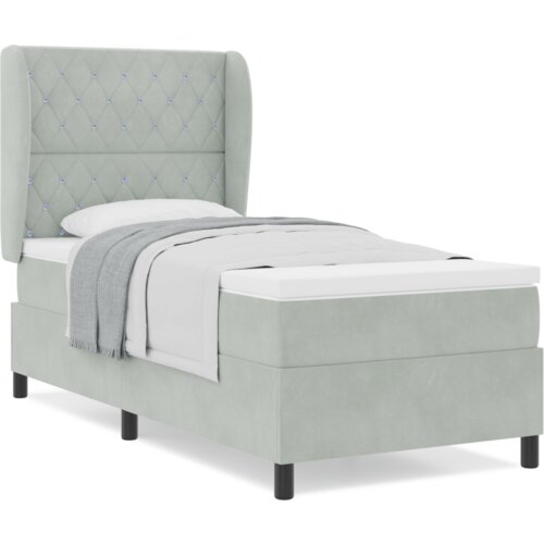 Box Spring Krevet s Madracem Svjetlosiva 100x200 cm Bar&amp;scaron;un Slike