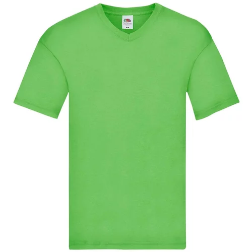 Fruit Of The Loom Green T-shirt Original V-neck