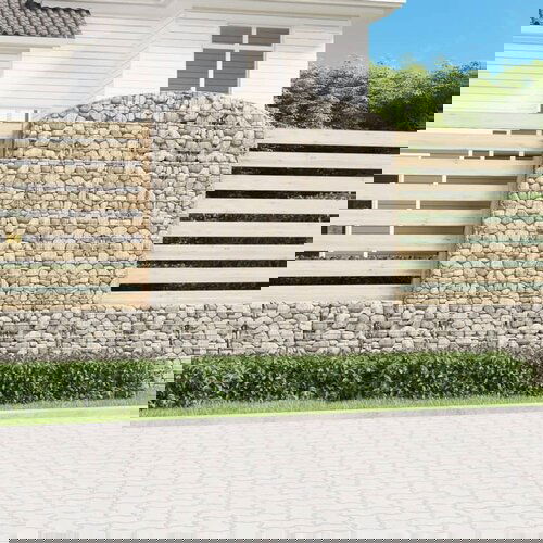  Gabionska ko&amp;scaron;ara s lukom 200x30x220/240 cm pocinčano željezo Slike