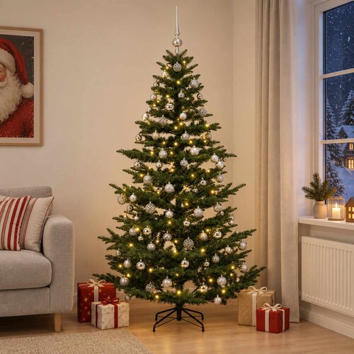 Umjetno božićno drvce s kuglicom 240 cm 300 LED lampica Slike