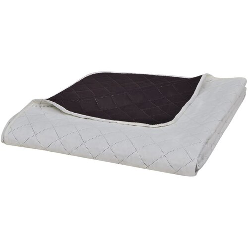 vidaXL 130881 Double-sided Quilted Bedspread Beige/Brown 220 x 240 cm, (20881869) Cene