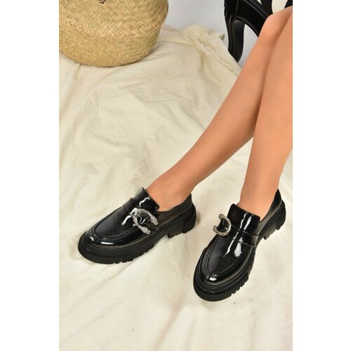 Fox Shoes Black Patent Leather Women's Casual Shoes Cene