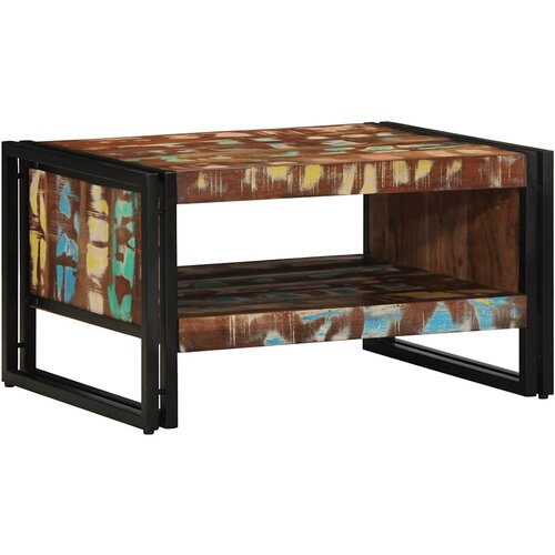  Vi&amp;scaron;ebojni stolić za kavu 70x50x38 cm puno drvo obrađeno Slike