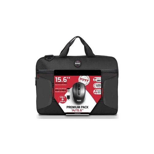 Port Designs Premium (1901273) crna torba za laptop 14&amp;quot;/15.6&amp;quot; bežični mi&amp;scaron; Slike