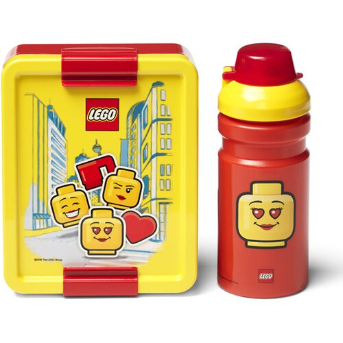Lego Komplet rumeno-rdeče posode za prigrizke in steklenice za pitje Iconic Slike