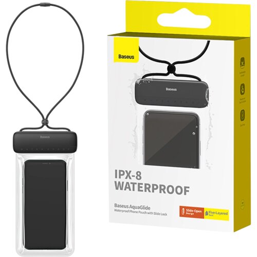 Baseus Vodoodporno Ohi&amp;scaron;je AquaGlide BS-PC029 IPX8 s sistemom Slide Lock - Črna, (21833849) Slike