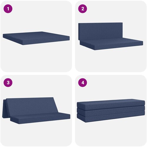 SOFA na razvlačenje 180 x 67 x 45 cm Plava Slike
