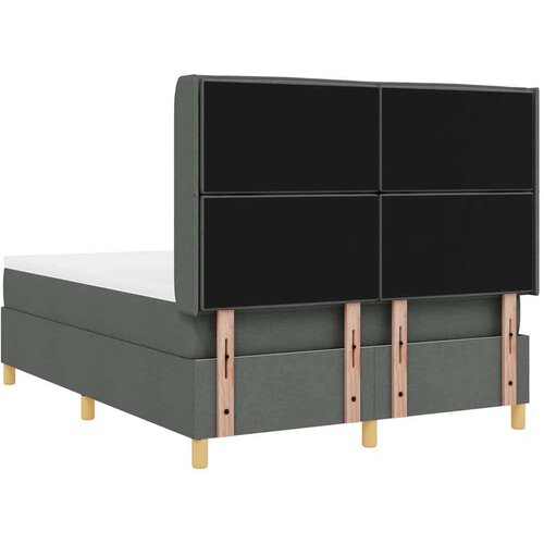 Box spring krevet Tamno siva 140 x 190 cm tkanina - Tamno siva 140 x 190 cm Dizajn linija Slike