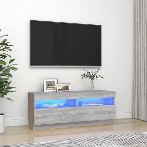 The Living Store TV omarica z LED lučkami siva sonoma 100x35x40 cm - TV Omarica, (21374979) Slike