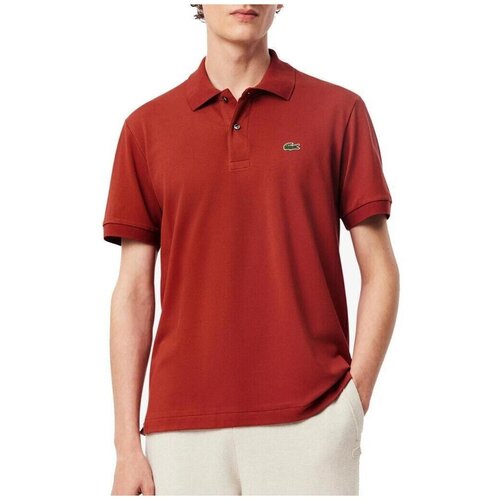 Lacoste SHORT SLEEVED RIBBED COLLAR Crvena Slike