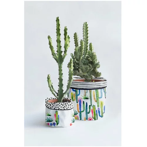 Surdic Komplet 2 tekstilnih prevlek za lončke Watercolor Cactus