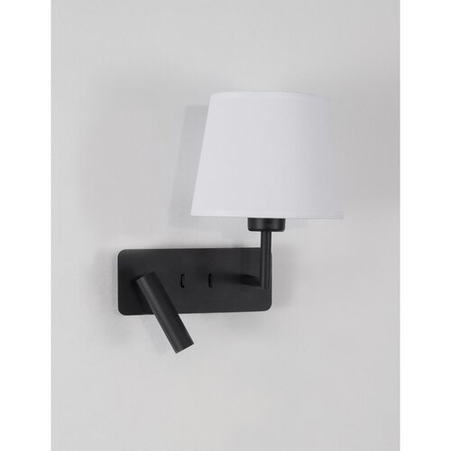 Nova Luce Bijela/mat crna zidna lampa aluminijska sa savitljivom konstrukcijom Savona &amp;ndash; Slike