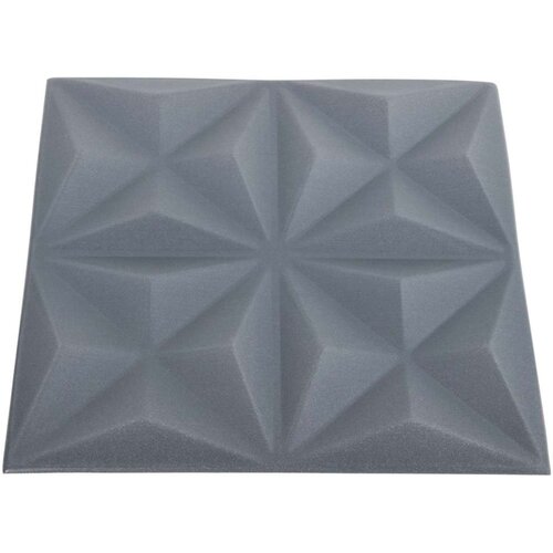  Zidne panele 48 pcs Origami siva 50 x 50 cm XPS pjena - Origami siva 48 Slike