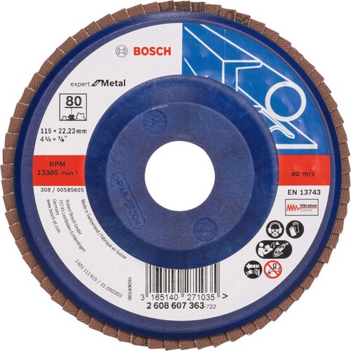 Bosch lamelni brusni disk X551, Expert for Metal Prečnik 115 mm; granulacija 80, ravni - 2608607363 Cene