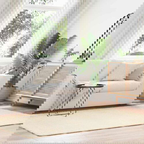 vidaXL Košata preproga krem 160x230 cm poliester Cene