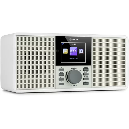 Auna IR-260, internetski radio, WLAN, USB, AUX, UPnP, HCC zaslon 2.8 ", daljinski upravljač, bijeli