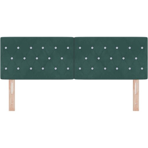  LED glava kreveta s LED trakama Tamnozelena 144 cm Bar&amp;scaron;un Slike
