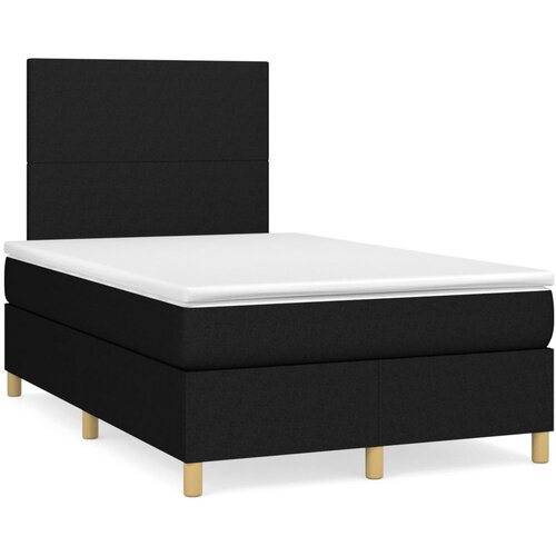  The Living Store Box spring postelja z vzmetnico črna 120x190 cm blago - Box Spring Postelja, (21514823) Cene