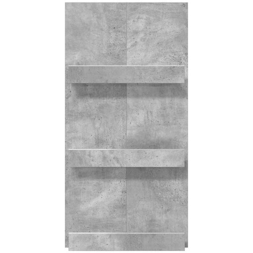  Polica za časopise s policom Betonski sivi 51 x 11 x 102 cm Slike