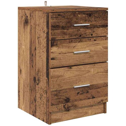 VidaXL Noćni ormar Staro drvo 40 x 40 x 63 cm Konstruirano drvo Slike