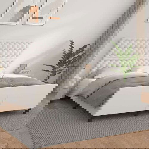  Posteljni okvir z vzglavjem bel 140x190 cm umetno usnje, (20904651) Slike