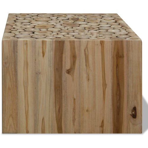 Maison Chic Klubska mizica - kavna mizica - Nizka mizica prava tikovina 50x50x35 cm, (21753675) Slike