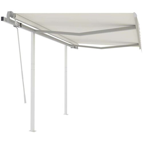  Ročno zložljiva tenda s stebrički 3x2,5 m krem, (20728756) Cene