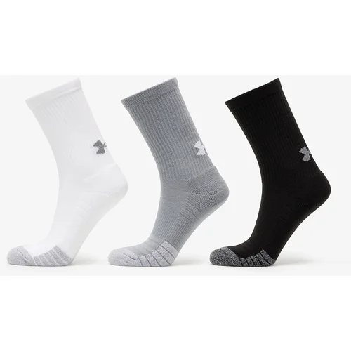 Under Armour Heatgear Crew 3-Pack Socks Gray/ White