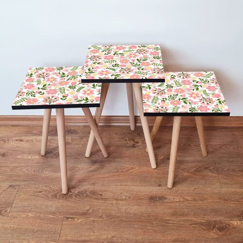 Hanah home set klub stočića 3Shp383, 3 komada, Svetloroze Cene